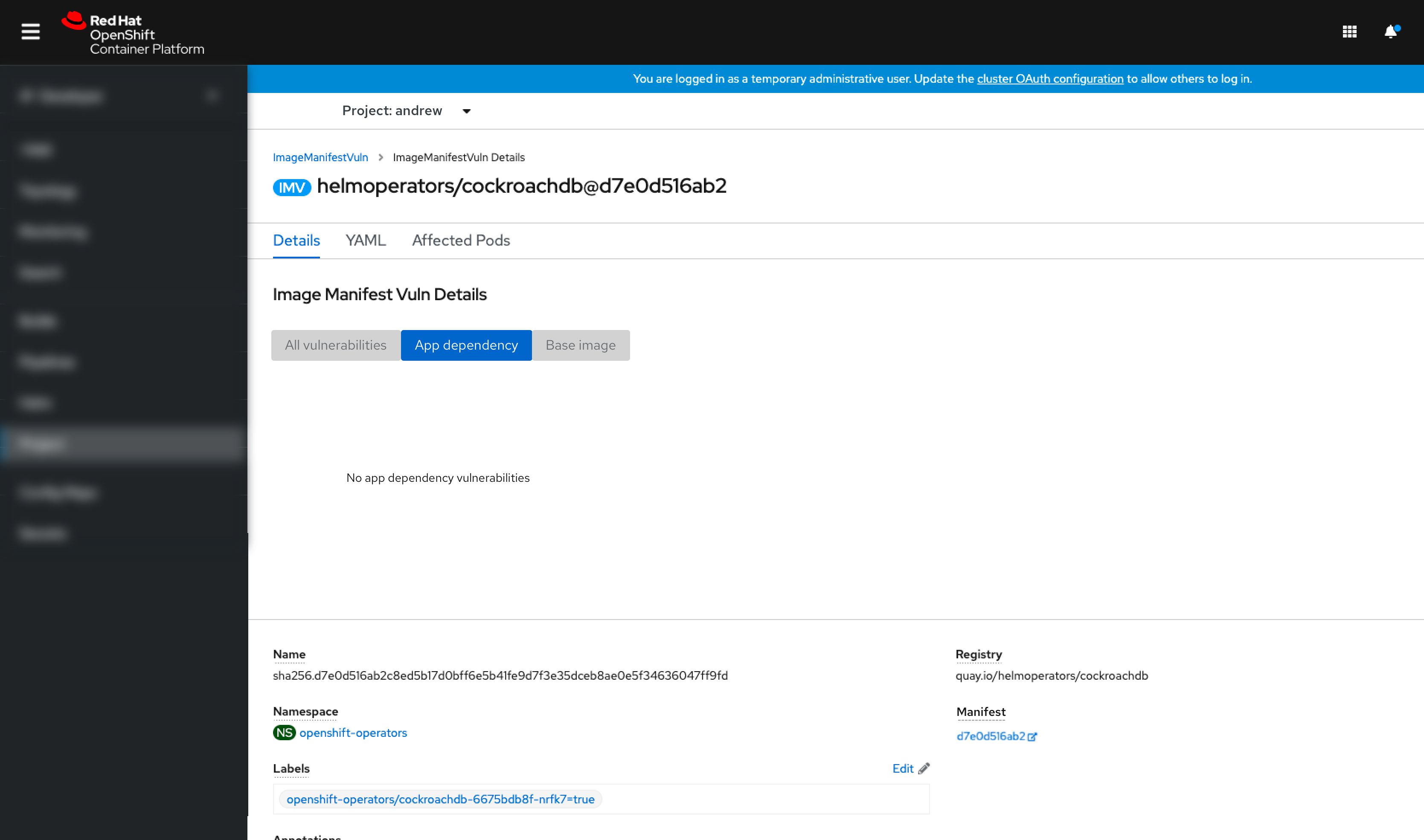 IMV details filtering