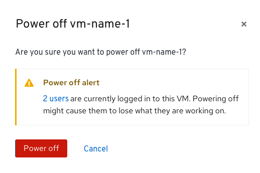 Notifying that there are logged in users to that vm