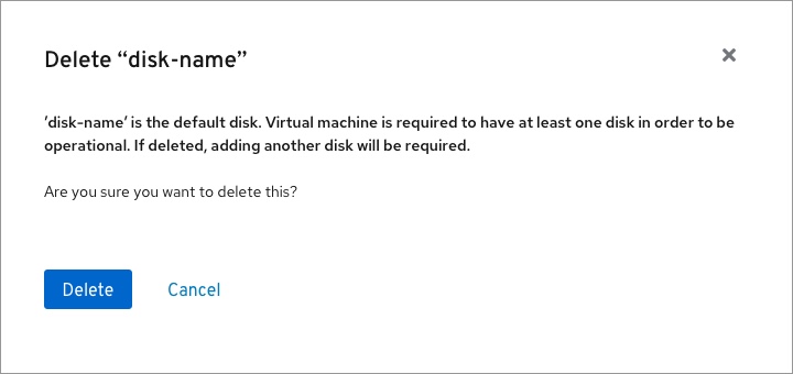 Create VM - Storage -Default disk deletion